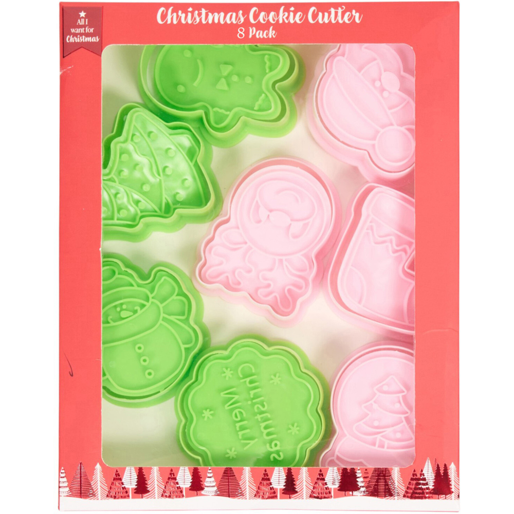 Pack of 8 Christmas Cookie Cutters Image 1
