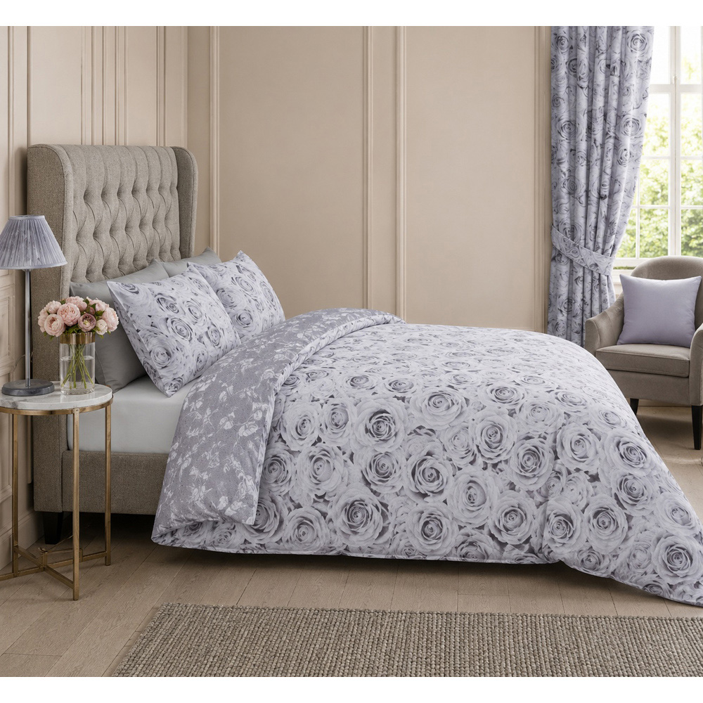 Smart Living Single Bellerose Grey Duvet Cover Set Image 3
