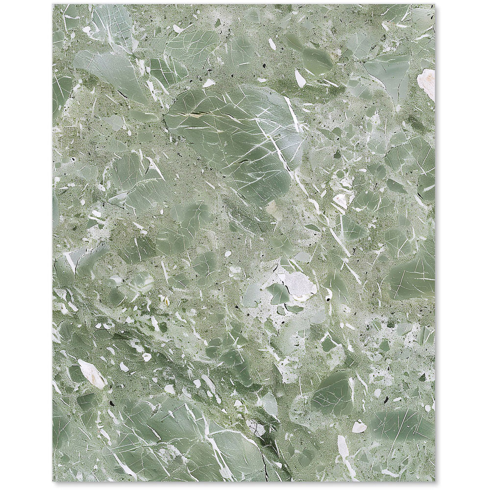 Warren Reed Designer Polished Sage Green Quartz Effect Glass Kitchen Splashback 75 x 60cm Image 2