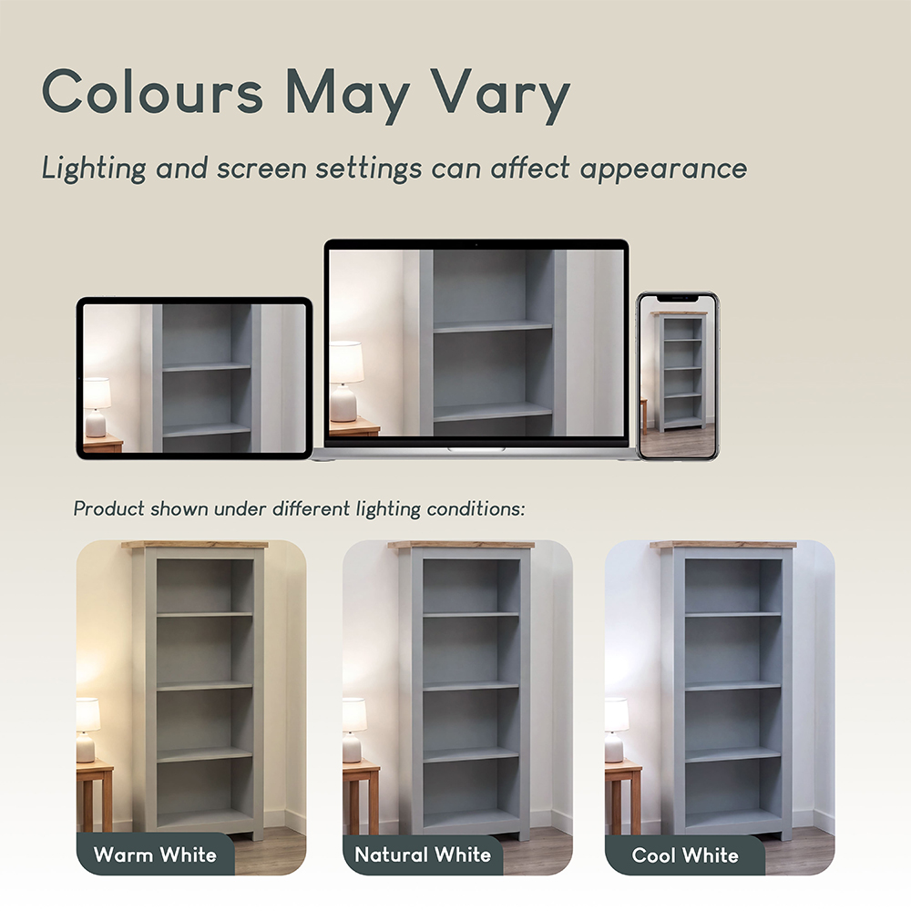 VIDA DESIGNS Arlington 4 Shelf Grey Bookcase Image 7