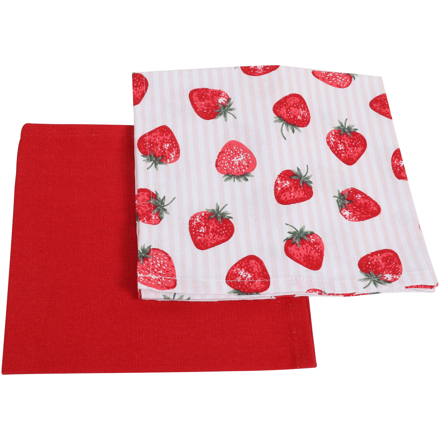 Pack of 2 Strawberry Napkins - Red Image 2