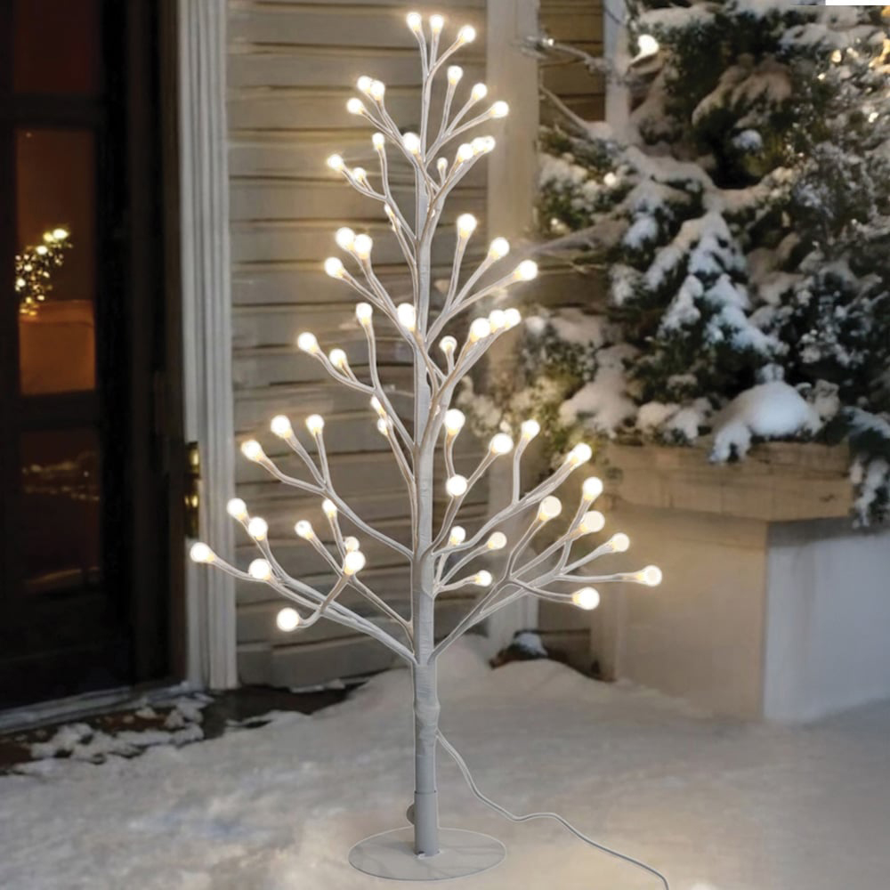 Xmas Haus 120 Warm White and White Micro LED Pre-Lit Artificial Christmas Tree 4ft Image 2