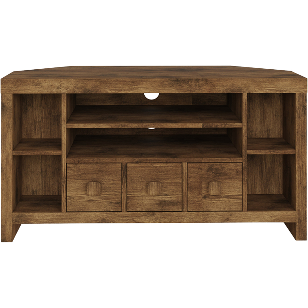 GFW Jakarta 3 Drawer 6 Shelf Mango Yellow Corner TV Unit Image 4