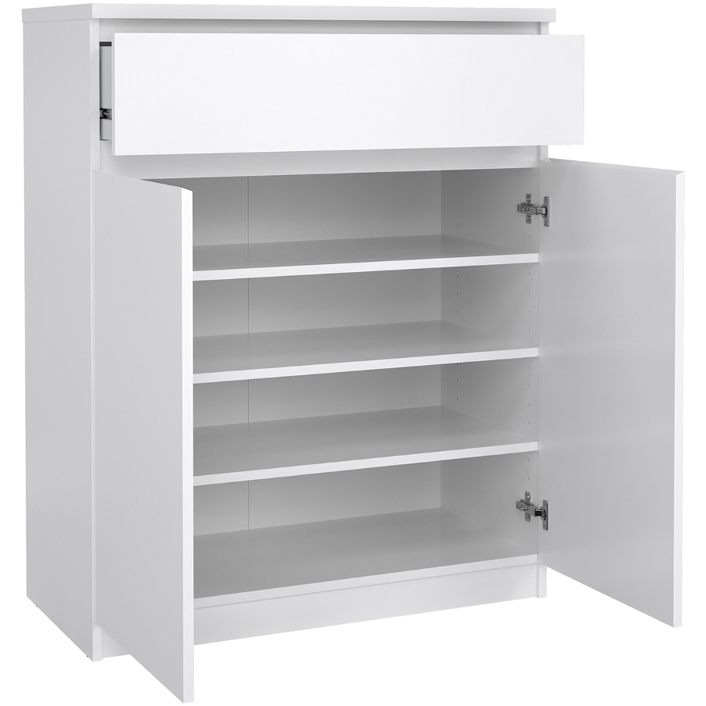 Florence 2 Door Single Drawer White High Gloss Sideboard Image 4