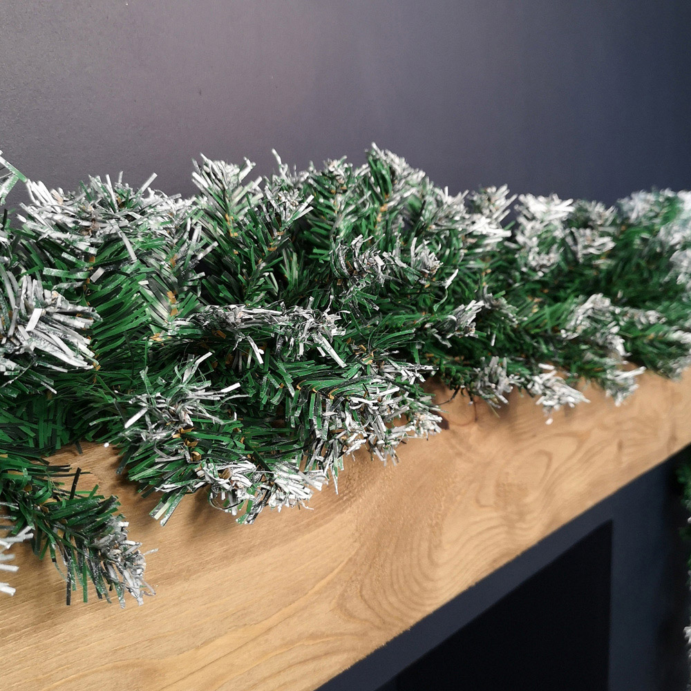 Samuel Alexander Snowy Christmas Garland Green 270cm Image 4