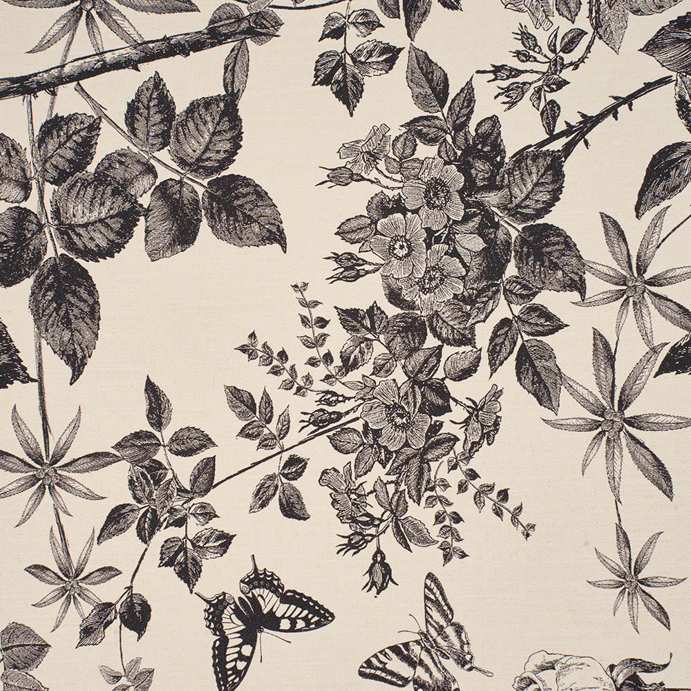 Living and Home Floral Pattern Beige and Black Peel and Stick Wallpaper Image 6