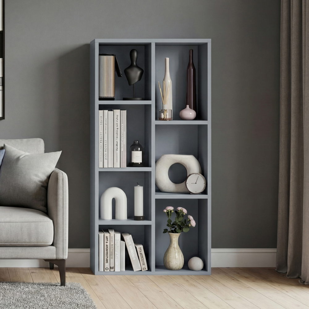 VIDA DESIGNS 7 Shelf Grey Cube Storage Unit Image 3