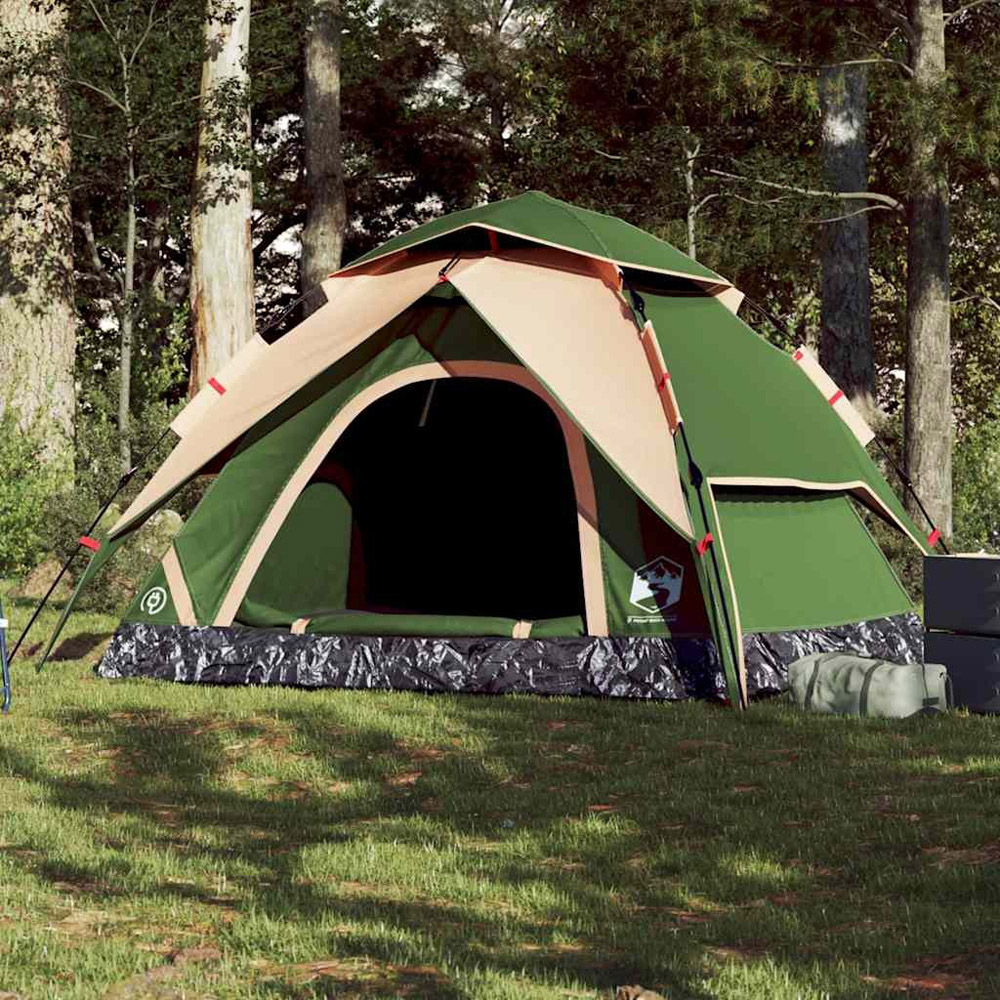 Walplus 5 Person Dome Shaped Camping Tent with Carry Bag and Tent Rainfly Green Image 2