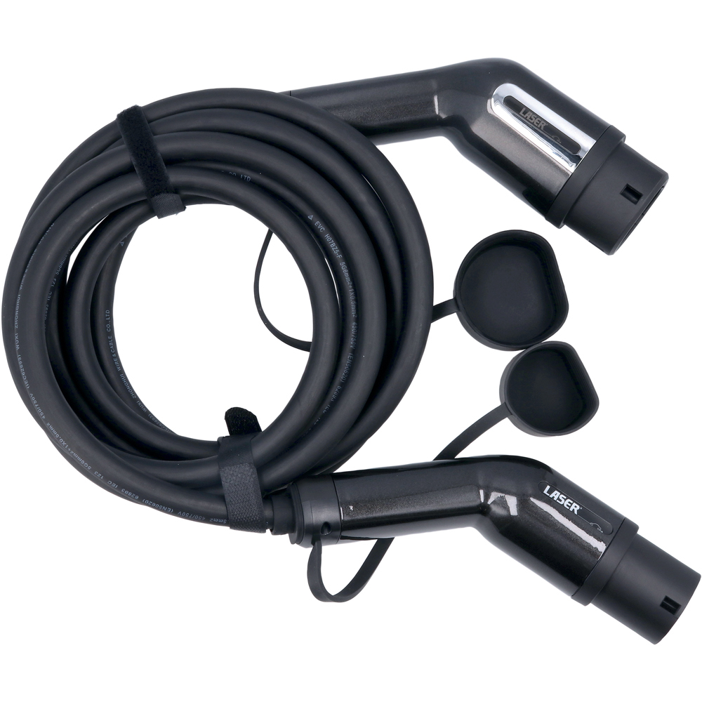 Laser 22kW 32A IP65 T2 Female to T2 Male Single Phase EV Charging Cable 5m Image 3