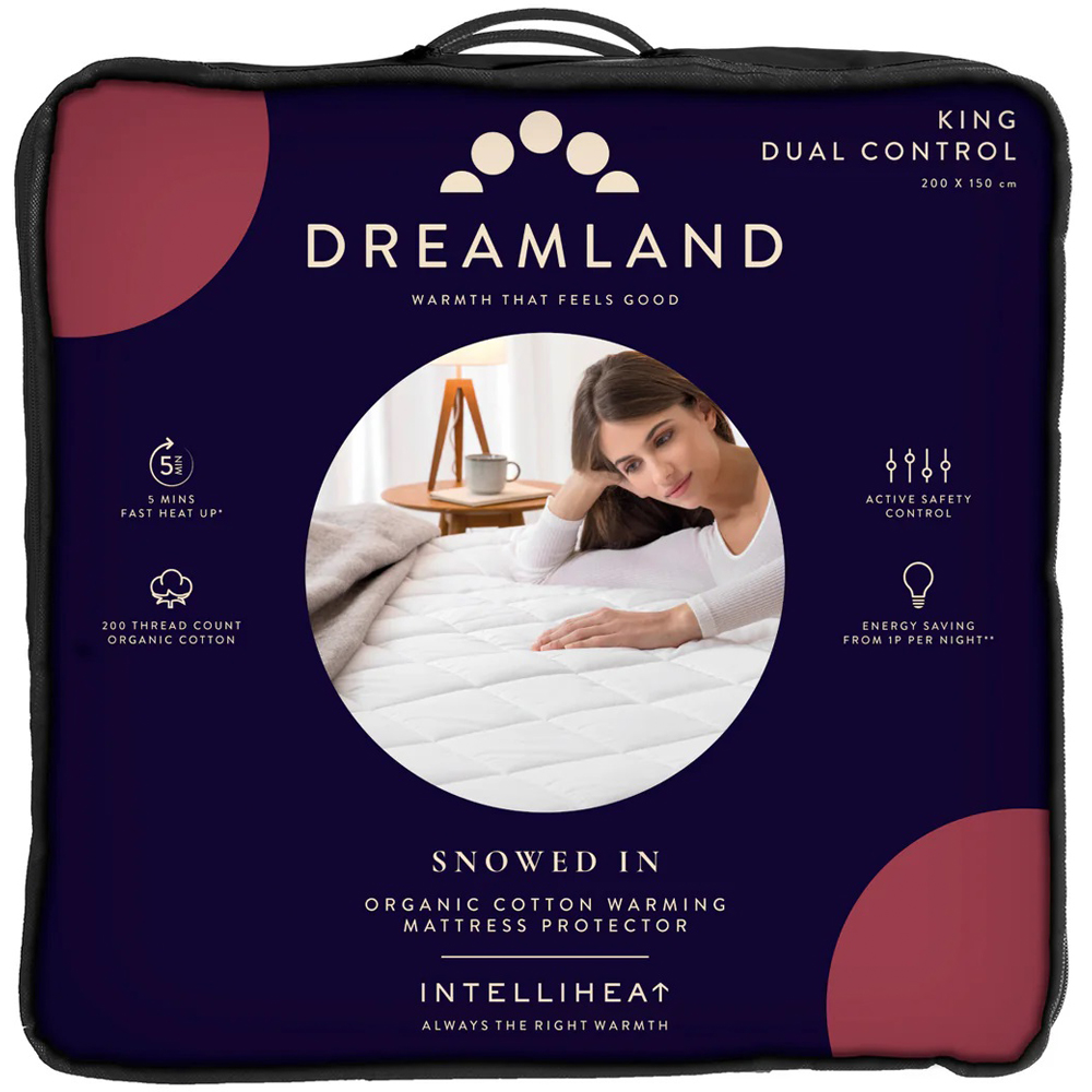 Dreamland King Size Dual Control Heated Mattress Protector Image 3