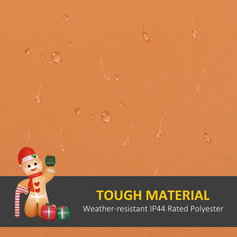 Everglow LED Inflatable Gingerbread Man with Candy Cane Christmas Decoration 8ft Image 6