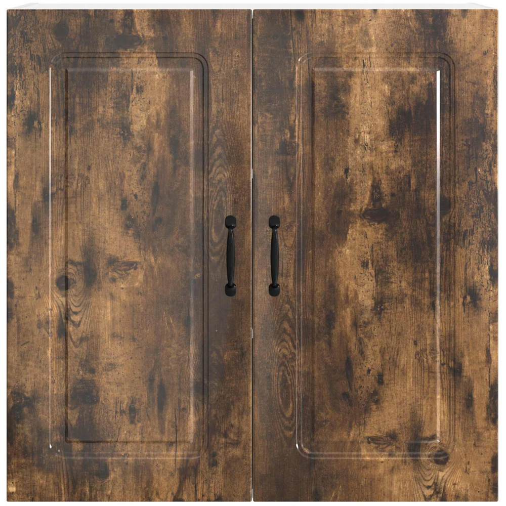 vidaXL 2 Door Smoked Oak Kitchen Wall Cabinet Image 4