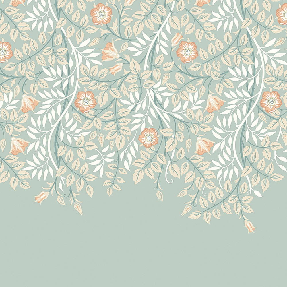 Origin Murals Cascading Rosehip Seafoam Wall Mural Image 2