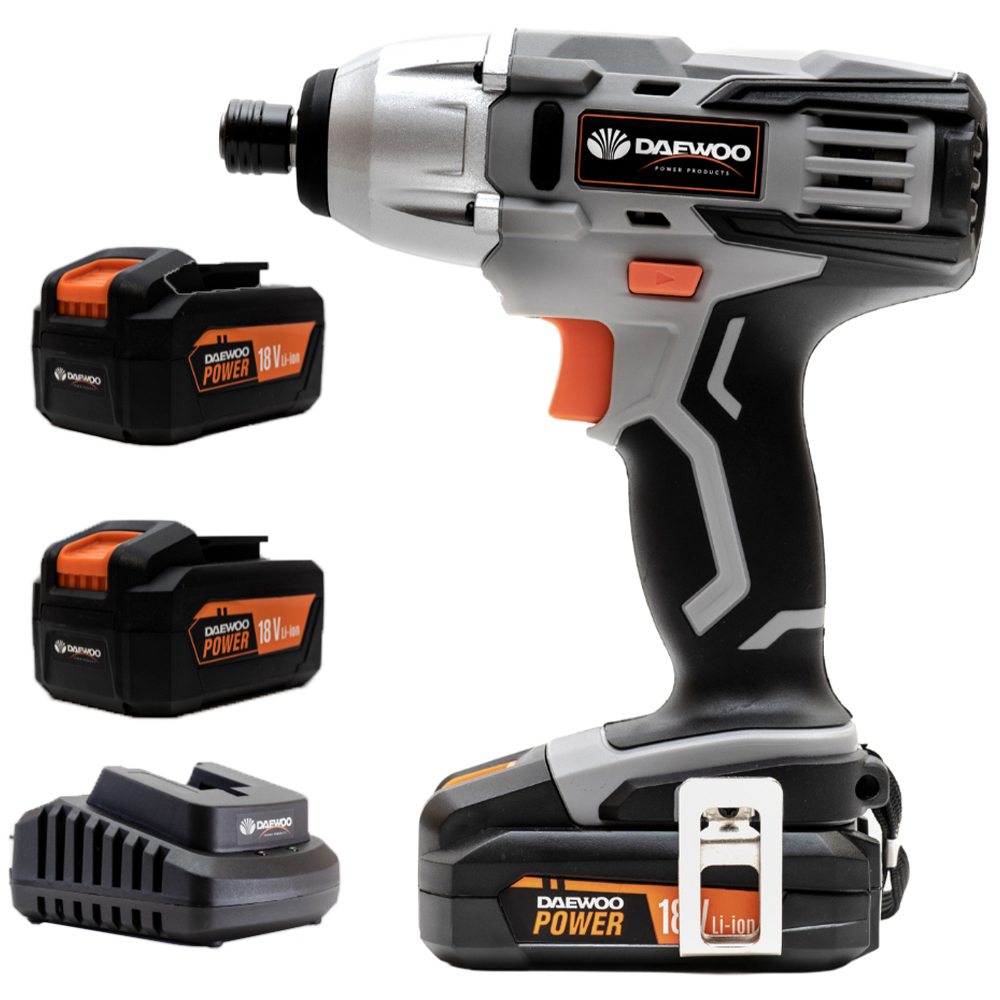Daewoo U-Force 18V 2 x 4Ah Impact Drill Driver with Battery Charger Image 1