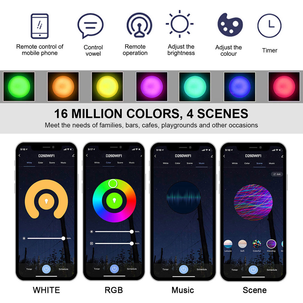 ExtraStar RGB LED Integrated Round Wi-Fi Flush Ceiling Light Image 5