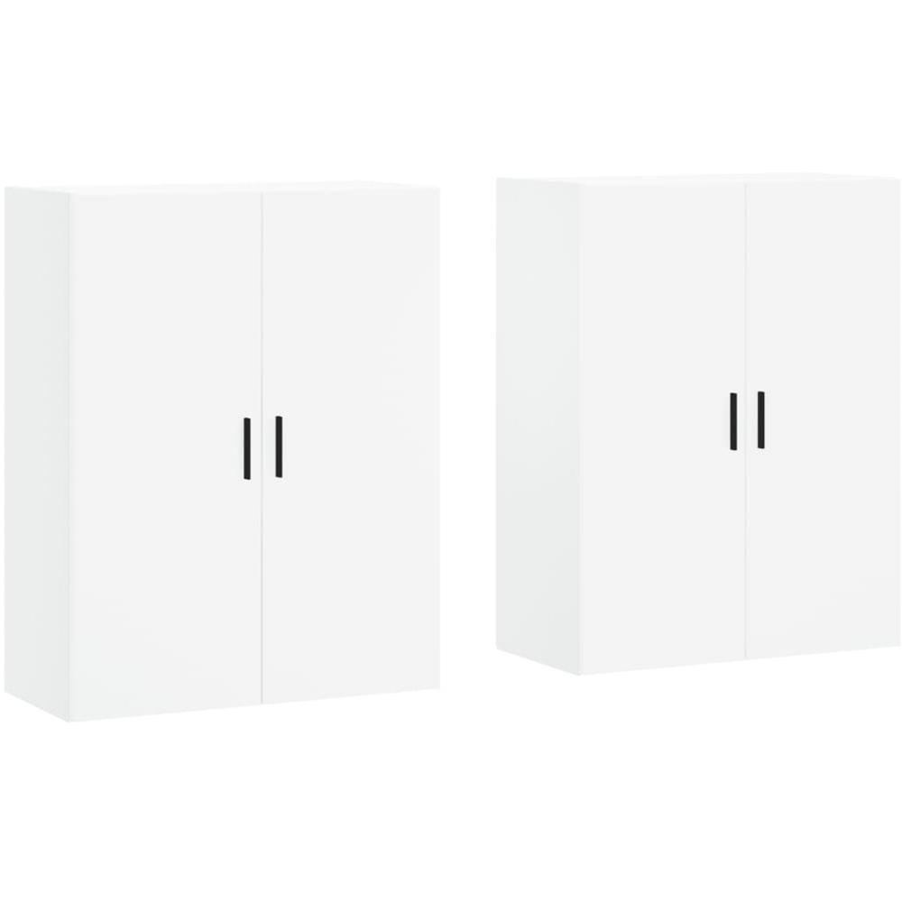 vidaXL 2 Door White Wall Mounted Cabinet 2 Pack Image 2