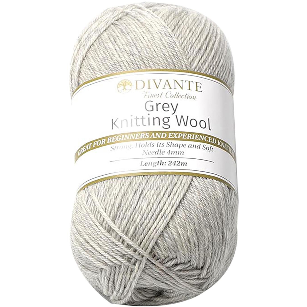 Divante Grey Knitting Wool 140g Image