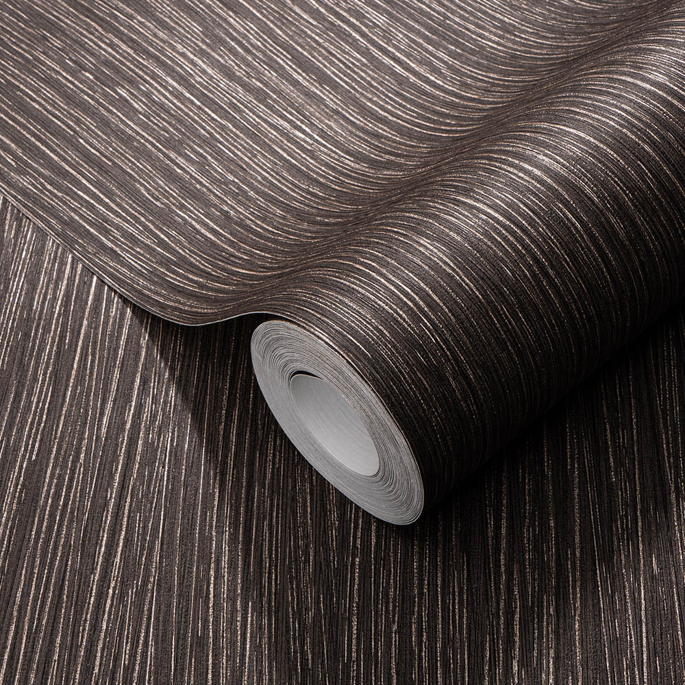 Erismann Linear Metallic Textured Black and Gold Wallpaper Image 2