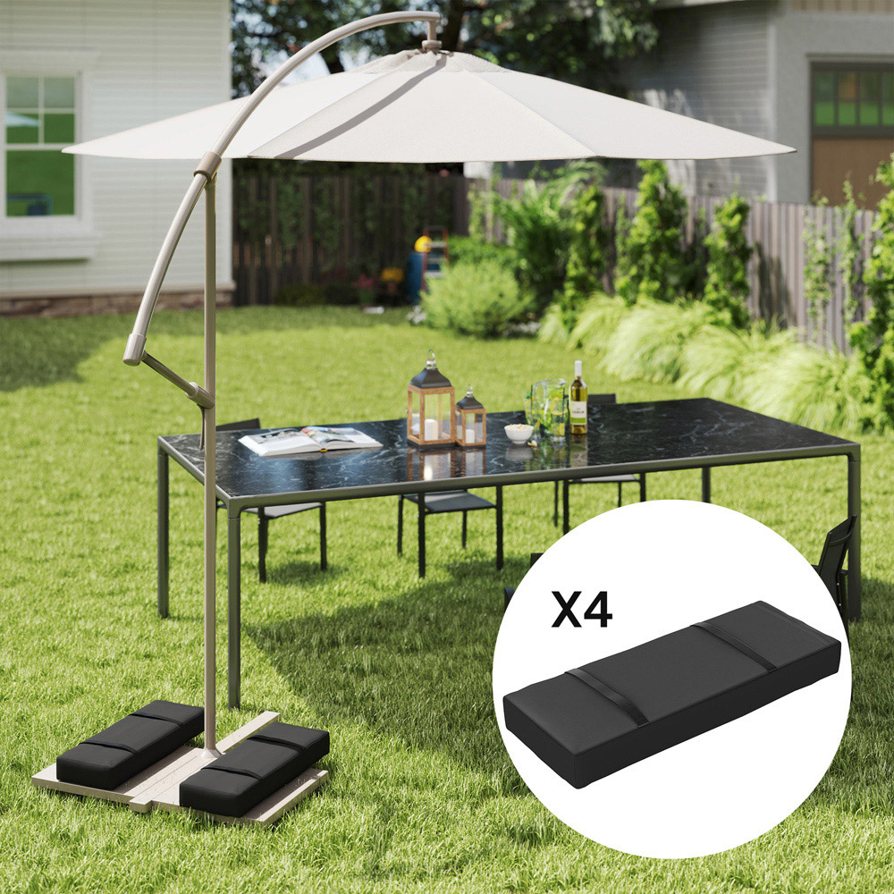 Outsunny Set of 4 Black Parasol Base Image 2
