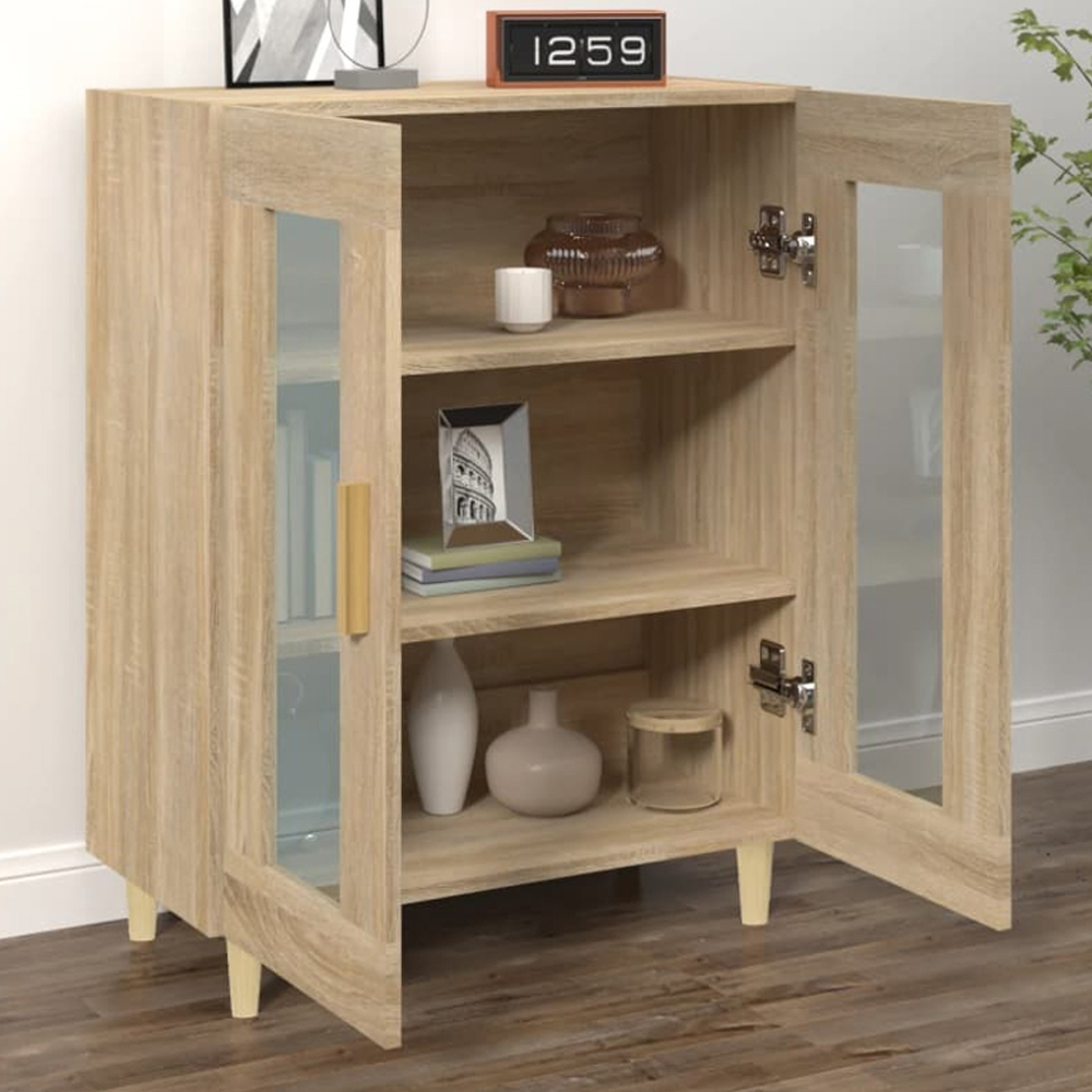 vidaXL 2 Door Sonoma Oak Small Sideboard Image 1