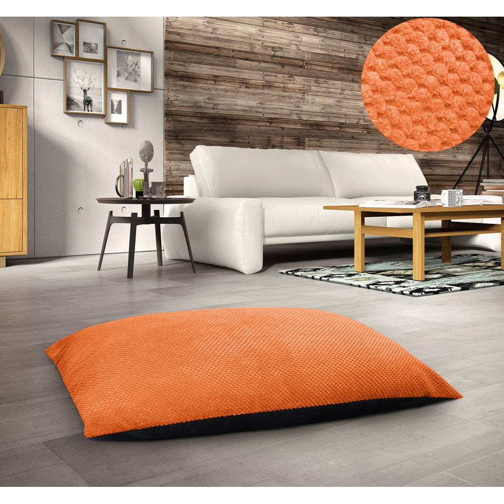 Petwinks Orange Honeycomb Pattern Plush Soft Non-Slip Floor Cushion 58 x 85cm Image 2