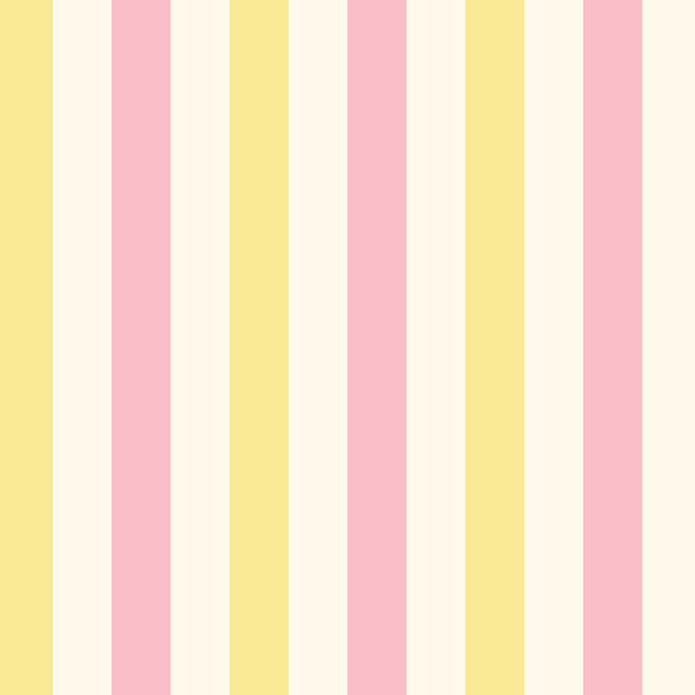 Bobbi Beck Eco Luxury Tricolour Ice Cream Stripe Pastel Yellow Wallpaper Image