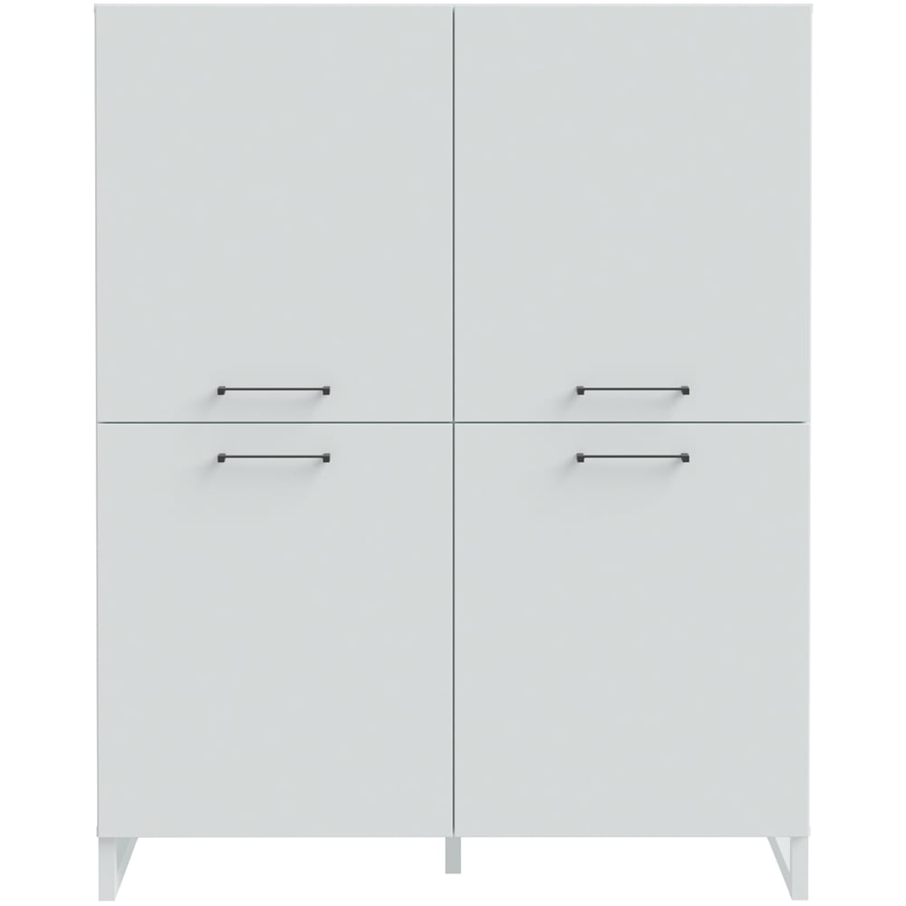 Florence Sali 4 Door Light Grey Highboard Image 3