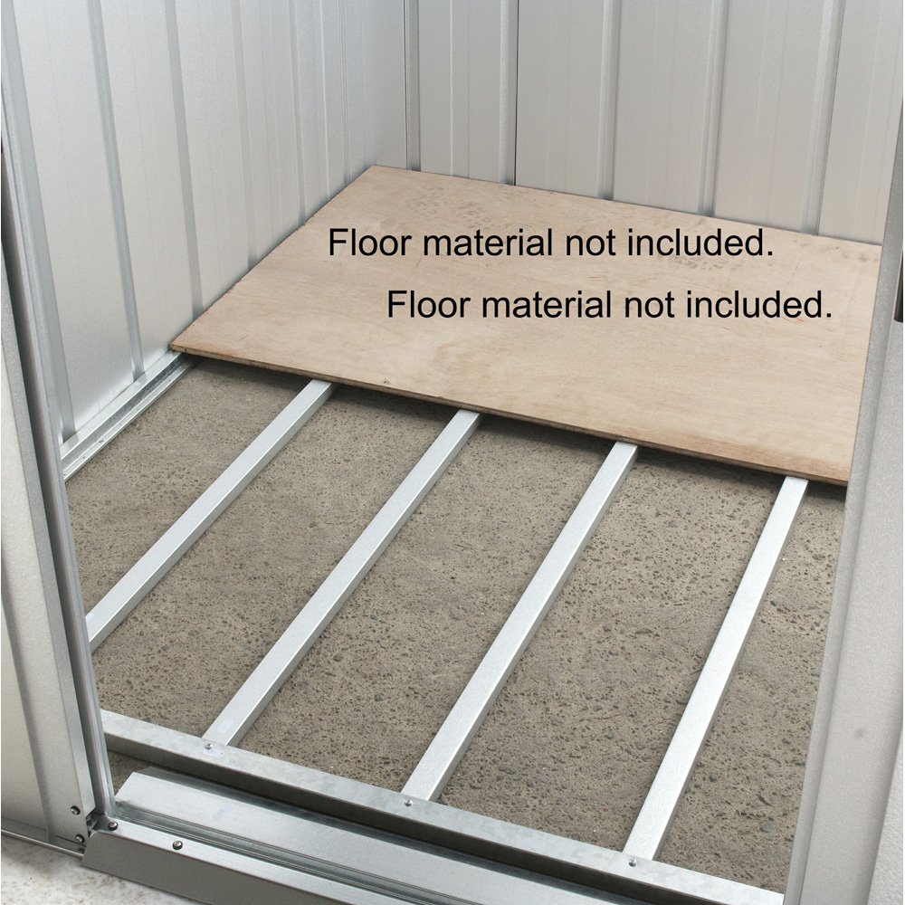 Yardmaster Store All 6 x 4ft Metal Pent Storage Shed with Floor Support Kit Image 7