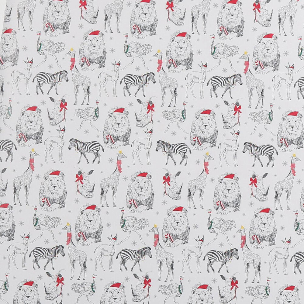 Single 4m Festive Animal Wrapping Paper in Assorted styles Image 2
