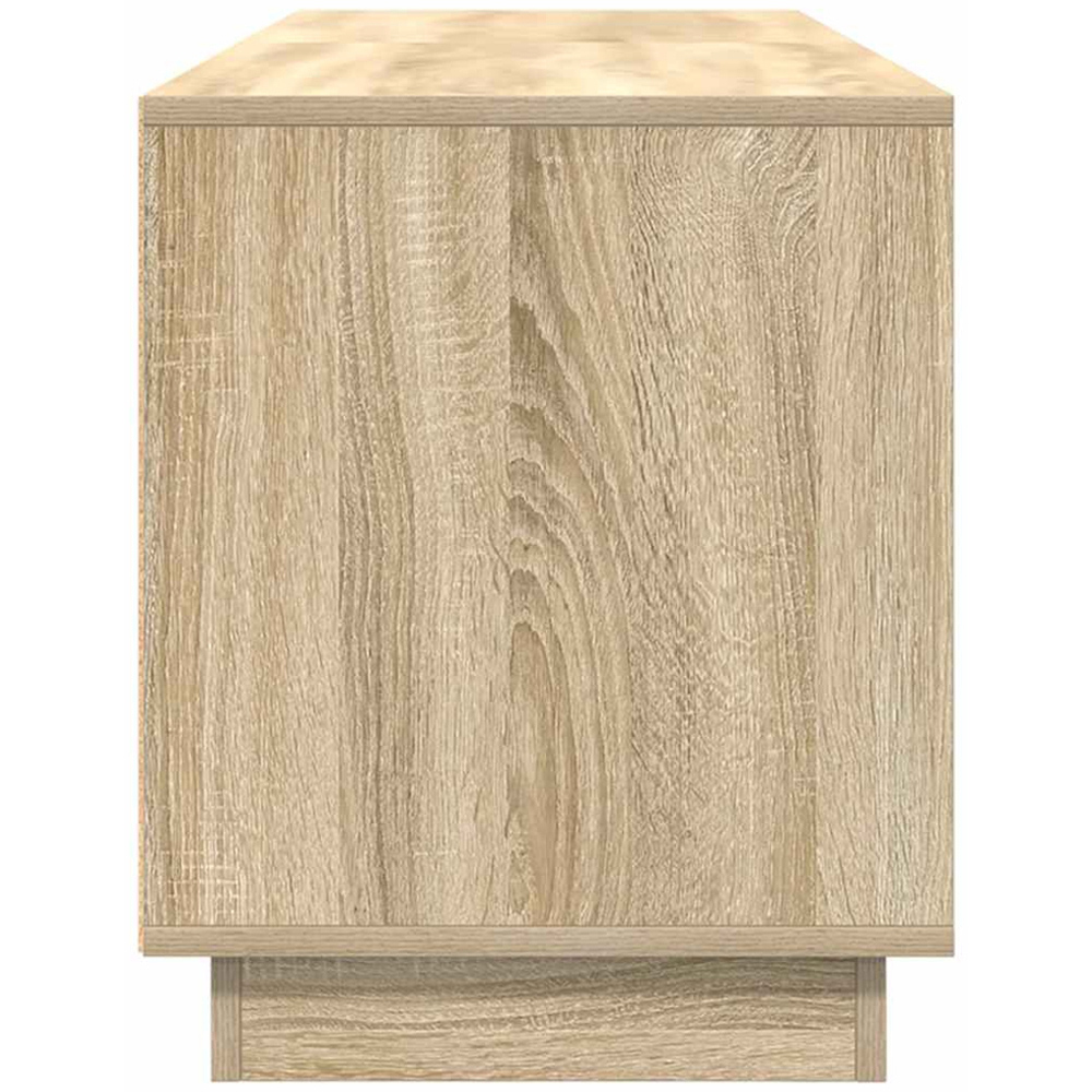 vidaXL 4 Door 2 Drawer Sonoma Oak TV Wooden Cabinet with LED Image 8