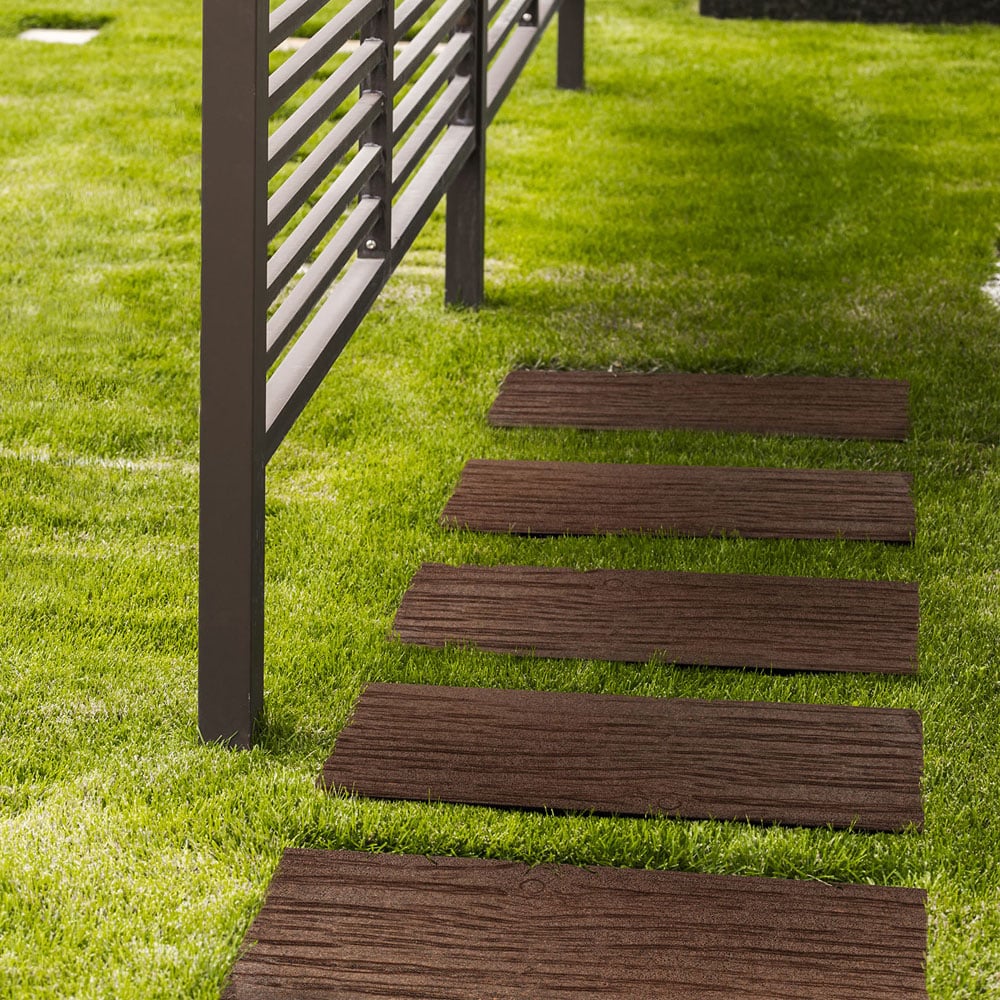 Nicoman Brown Railroad Tie Garden Stepping Stone 60 x 25cm 4 Pack Image 2