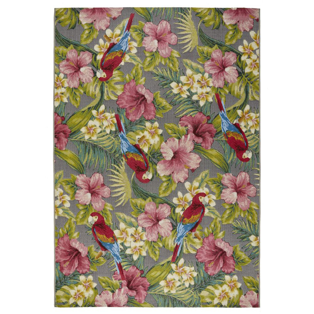 Homemaker Tropicana Grey and Red Rug 120 x 170cm Image 2