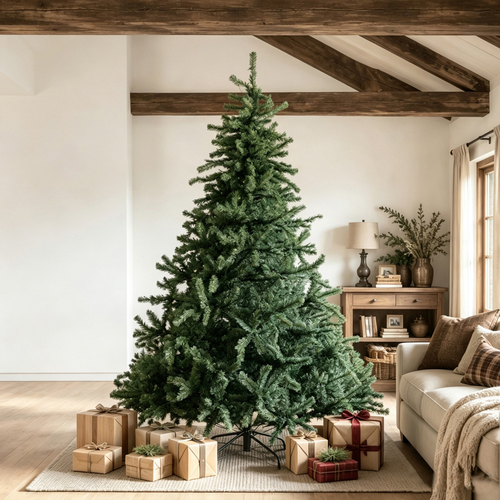 Abrihome Green Artificial Christmas Tree with 1132 Tips 7ft Image 3