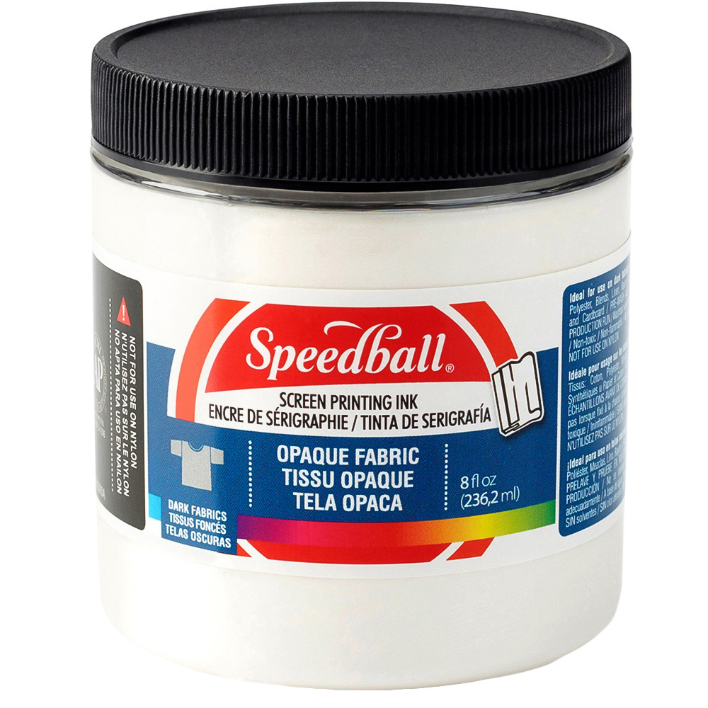 Speedball Pearly White Opaque Fabric Screen Printing Ink 237ml Image