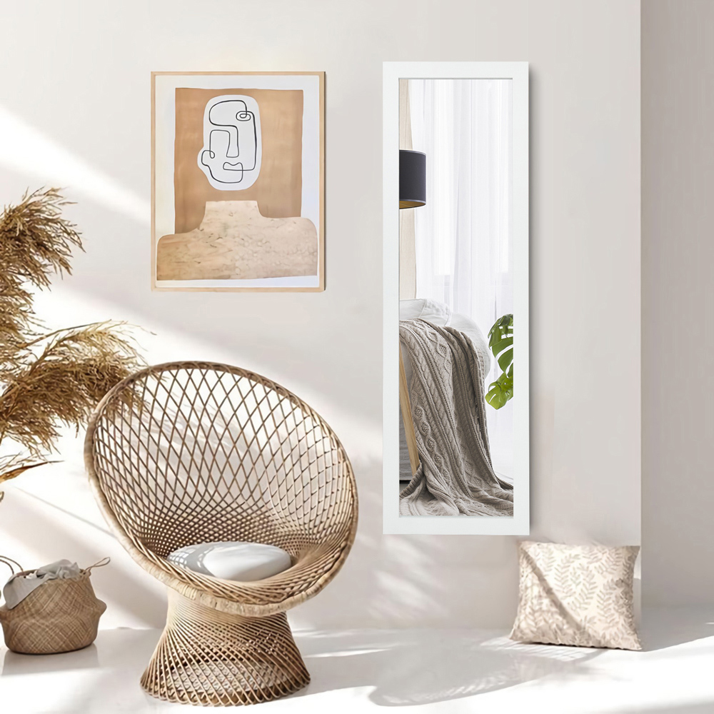 Costway White Full Body Wall Mounted Dressing Mirror Image 4