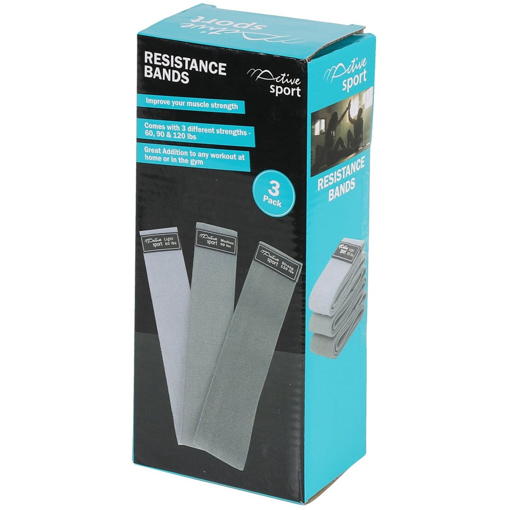 Pack of Three Active Sport Cotton Resistance Bands Image 4