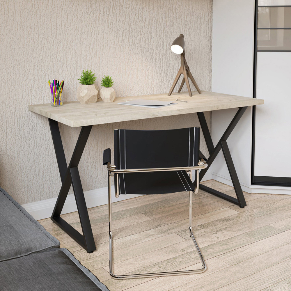 Shefa Chicago 4 Seater Dining Table White Craft Oak Image 3