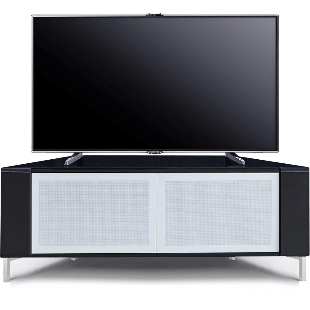 MDA Designs Corvus 2 Door Black and White TV Cabinet Image 4