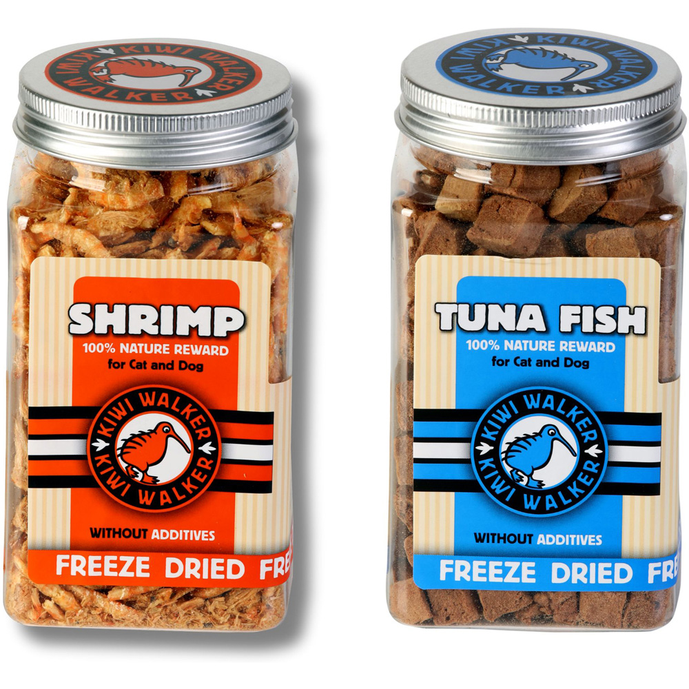 Kiwi Walker Freeze Shrimp and Tuna Dried Dog Treats 2 Pack Image 1