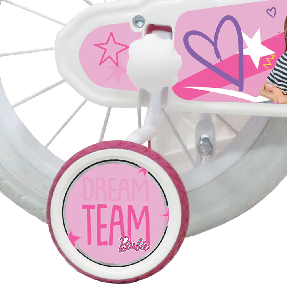 Denver Mattel Barbie 14 inch Kids Bicycle with Stabilisers Image 6