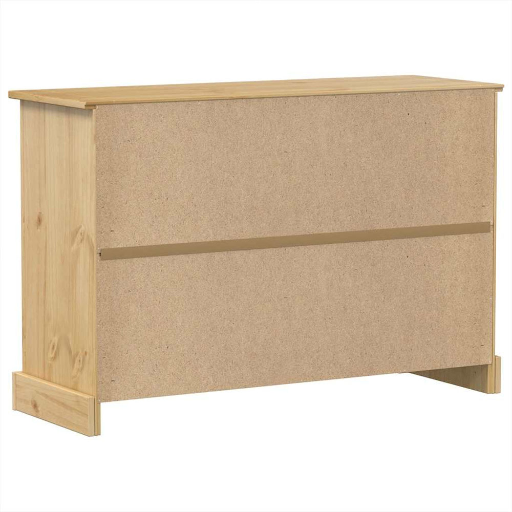 vidaXL Corona 2 Door 5 Drawer Solid Pine Wood Sideboard Image 5