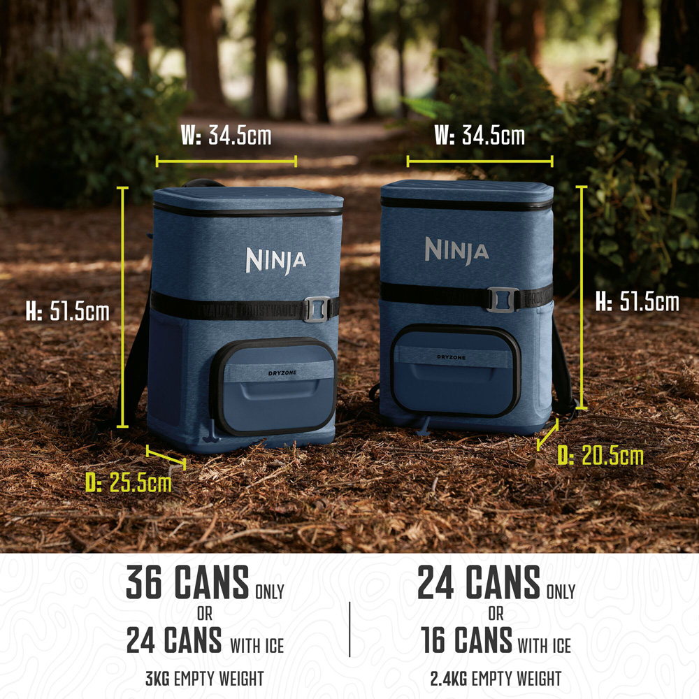 Ninja FrostVault Go 36 Can Navy Cooler Backpack 23L Image 9