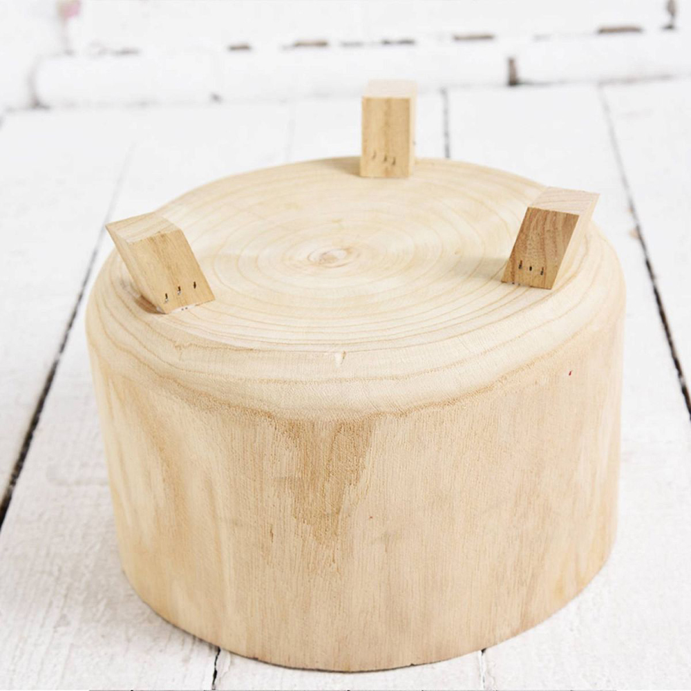 LECHUZA Hortico Grower Wooden Round Indoor Plant Pot 17 x 20cm 3 Pack Image 4