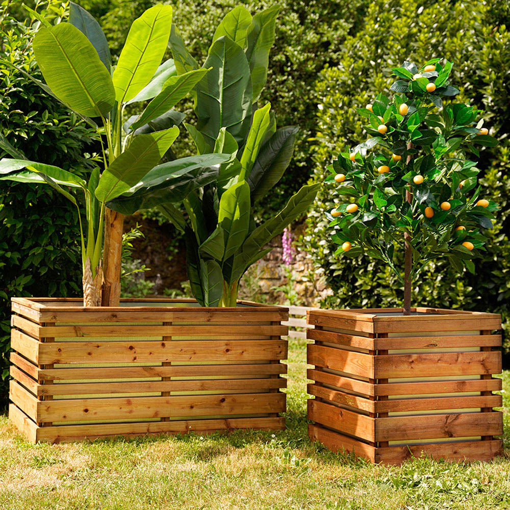 Cerland Lign Z Wooden Rectangular Planter 100cm Image 6