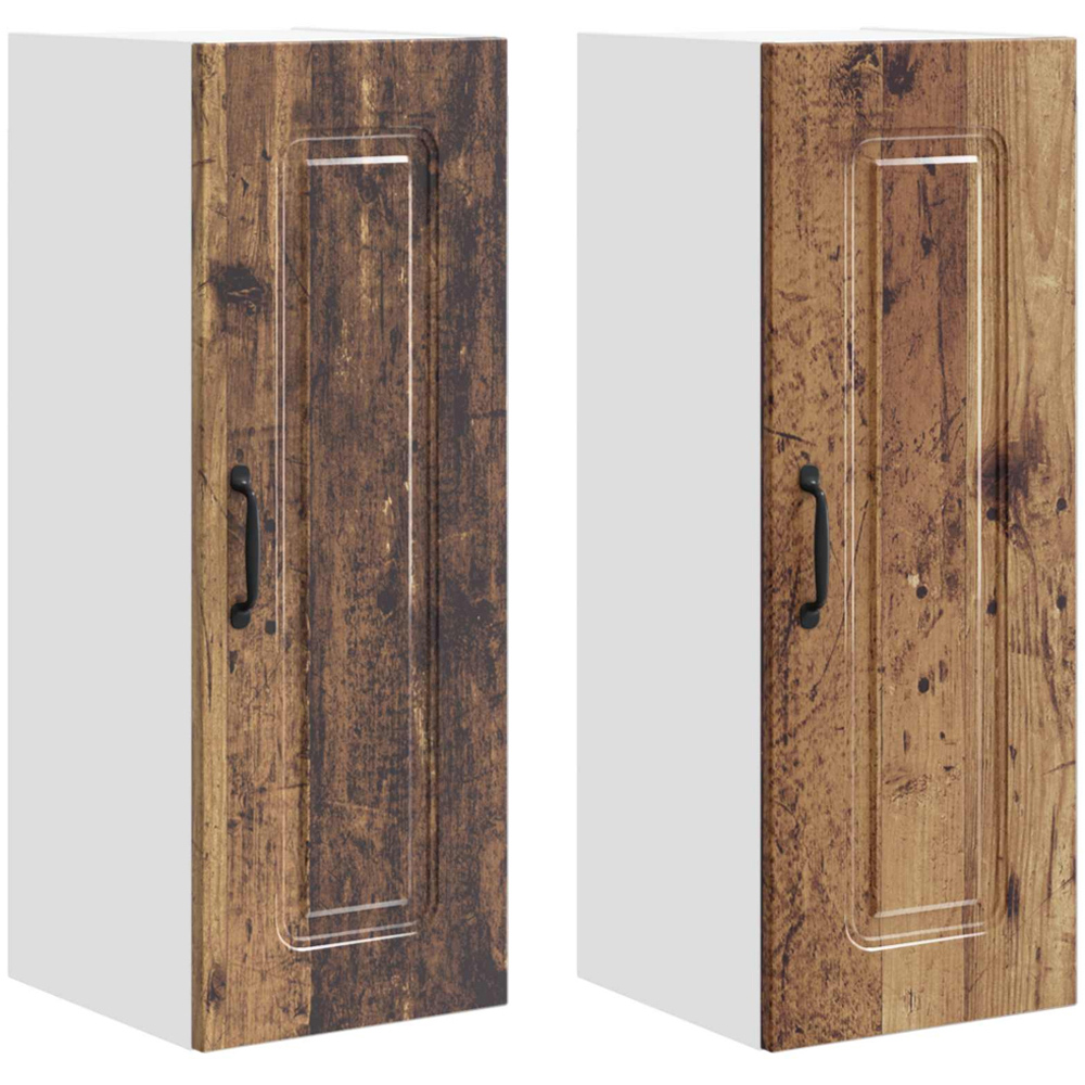 vidaXL Kalmar Single Door Old Wood Wall Kitchen Cabinet 2 Pack Image 8