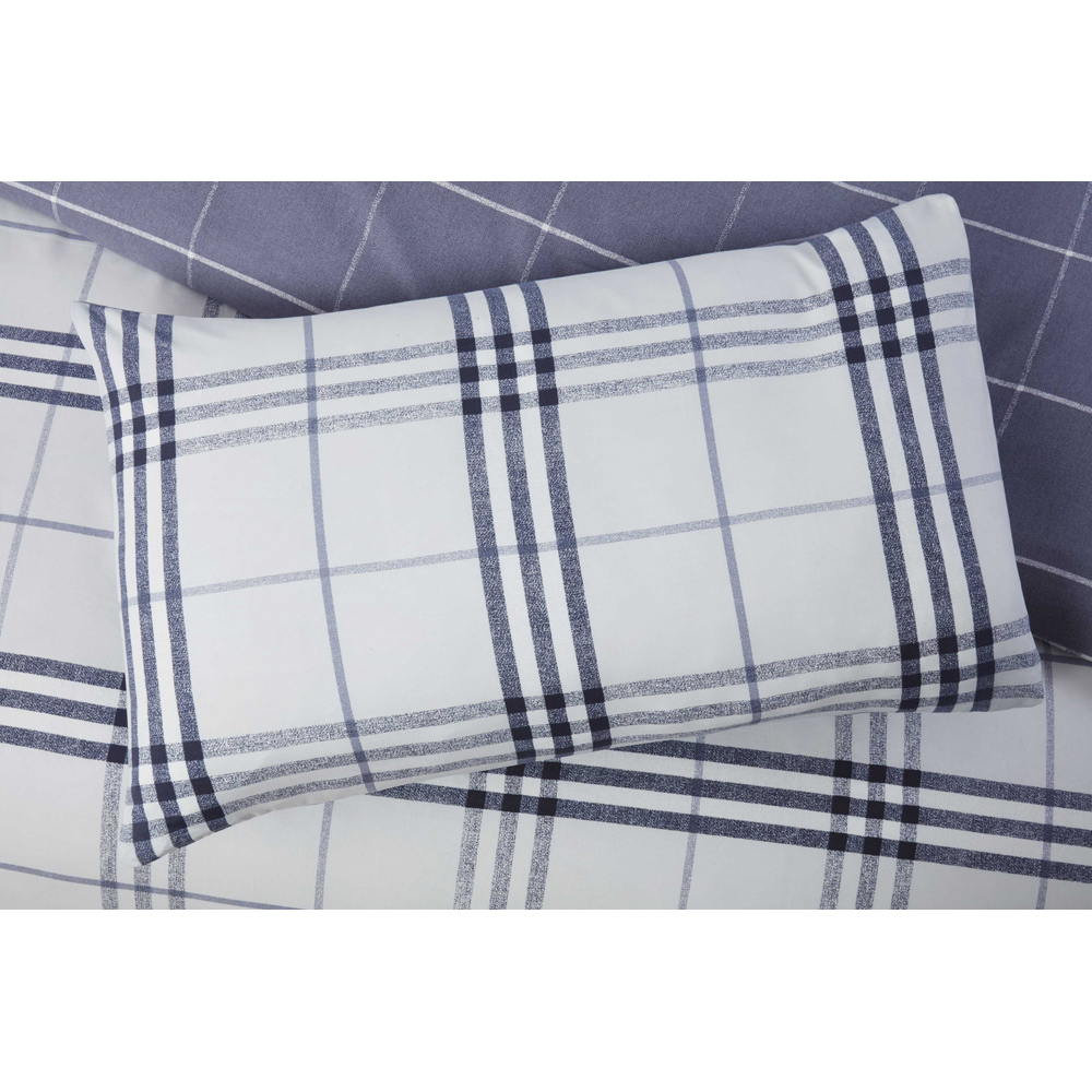 Rapport Home Harris Single Denim Check Duvet Set Image 3