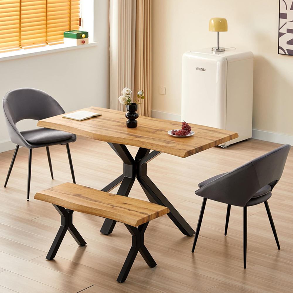 Kosy Koala 4 Seater Wooden Dining Set Grey Image 1
