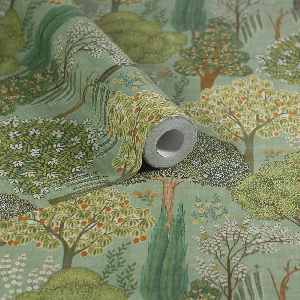 Esselle Home Persian Oasis Sage Green Wallpaper Image 2