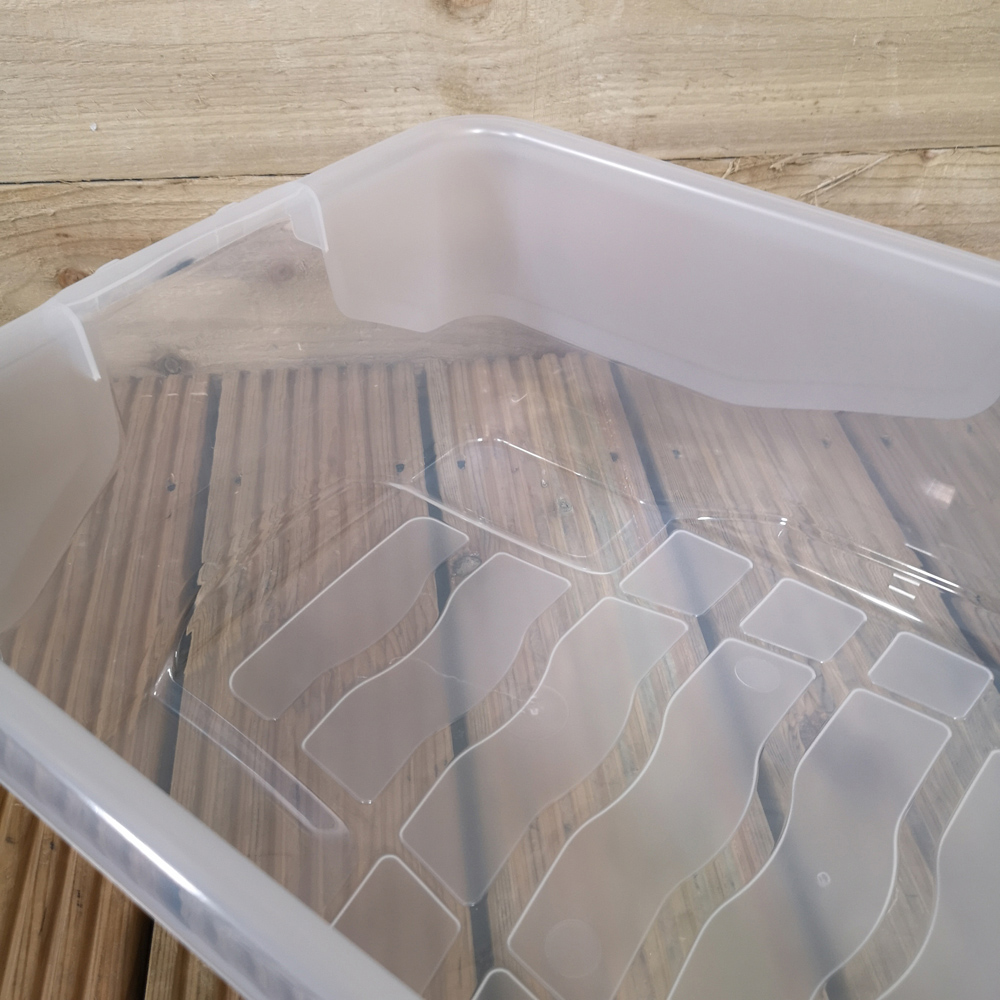Samuel Alexander Clear Under Bed Storage Box with Black Lid 42L Image 3