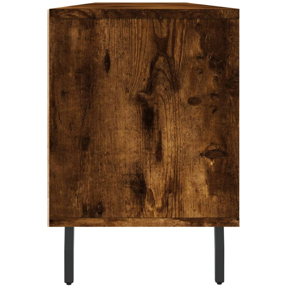 vidaXL 3 Door 3 Shelf Smoked Oak TV Cabinet Image 7